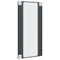 vidaXL Nástenné zrkadlo čierne 50x100 cm obdĺžnikové železné