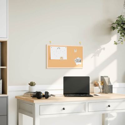 vidaXL Korková tabuľa s rámom z masívneho borovicového dreva 60x40 cm