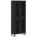 vidaXL Highboard 2 ks Čierny dub 69,5 x 34 x 180 cm Kompozitné drevo