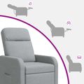 vidaXL Masážne relaxačné kreslo Svetlosivá Látka