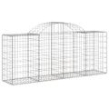 vidaXL Oblúkové gabionové koše 40 ks 200x50x80/100 cm pozinkov. železo