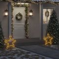 vidaXL Vianočná svetelná dekorácia s hrotmi hviezda 80 LED 60 cm