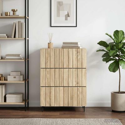 vidaXL Zásuvkový kabinet 66 x 34,5 x 92 cm Kompozitné drevo Dub sonoma