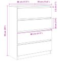 vidaXL Komoda biela 80x35x99 cm spracované drevo