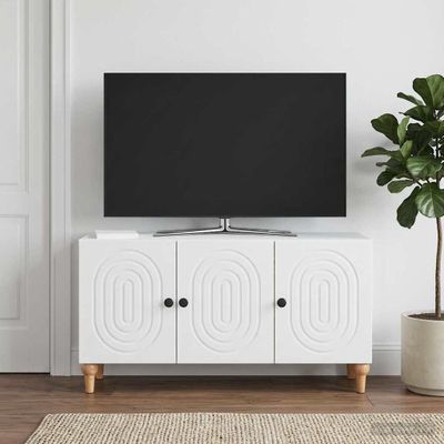 vidaXL TV skrinka Biela 99 x 34,5 x 50 cm Kompozitné drevo