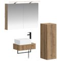 vidaXL Set kabinetov do kúpeľne 4 ks Dub artisan Kompozitné drevo
