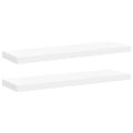 vidaXL Plávajúce nástenné police 2 ks, biele 80x23,5x3,8 cm, MDF