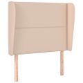 vidaXL Čelo postele so záhybmi kapučínové 103x23x118/128 cm umelá koža
