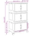 vidaXL stohovateľný úložný box kolesami 3vrstvový 28 L 48,5x29,5x86 cm
