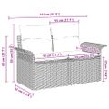 vidaXL Záhradná pohovka s vankúšom Béžová 141 x 62 x 69 cm polyratan