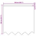 vidaXL Čipková záclona Biela 140 x 150 cm Polyester