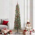 vidaXL Umelý vianočný stromček Zelená 210 cm PVC, plast a oceľ