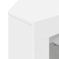 vidaXL Rohový LED TV kabinet 100x40x68cm Biela Kompozitné drevo