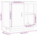 vidaXL Komoda biela a dub sonoma 80x40x75 cm