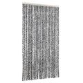 vidaXL Záves proti hmyzu, sivo čierno biely 100x220 cm, ženilka