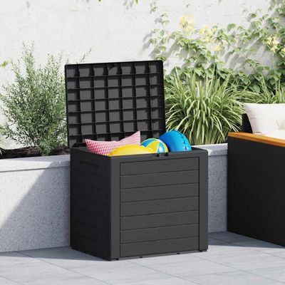 vidaXL Záhradný úložný box antracitový 58,5x46x55 cm polypropylénový