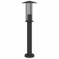 vidaXL Vonkajšia stojaca lampa čierna 60 cm nehrdzavejúca oceľ