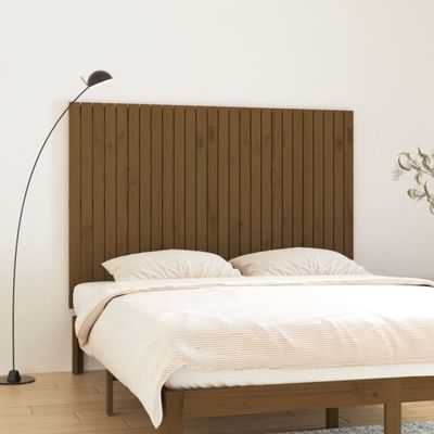 vidaXL Nástenné čelo postele medovohnedé 166x3x110 cm masívna borovica