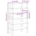 vidaXL Regál na topánky čierny 61x32x105 cm spracované drevo