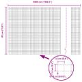 vidaXL Zvarené pletivo s podperami 50 x 0,4 m PVC potiahnutá oceľ