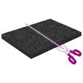 vidaXL Pad z gumových granúl na dvor Čierny 6 x 9 x 0,6 cm Guma