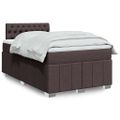 vidaXL Boxspring posteľ s matracom tmavohnedá 120x190 cm látka