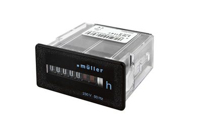 Počítadlo prev. hodín PALADIN BW 30.18, 230V, 50Hz, čierne, do PANELU, bez rám., 53x28mm