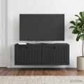 vidaXL Nástenná TV skrinka Čierna 78,5 x 31 x 30 cm Kompozitné drevo
