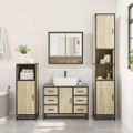 vidaXL 2-dielna súprava kúpeľňových skriniek sonoma kompozitné drevo