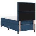 vidaXL Posteľ s pružinovým rámom s matracmi Modrá 90 x 200 cm látka