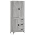vidaXL Vysoká skrinka sivý dub sonoma 69,5x34x180 cm spracované drevo