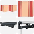 vidaXL Sklopná markíza Žltá a oranžová 450 × 300 cm Polyester a hliník