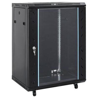 vidaXL 15U sieťová skrinka s otočnými nožičkami 19" IP20 60x45x86 cm