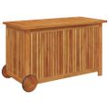 vidaXL Záhradný úložný box s kolieskami 90x50x58 cm masívna akácia