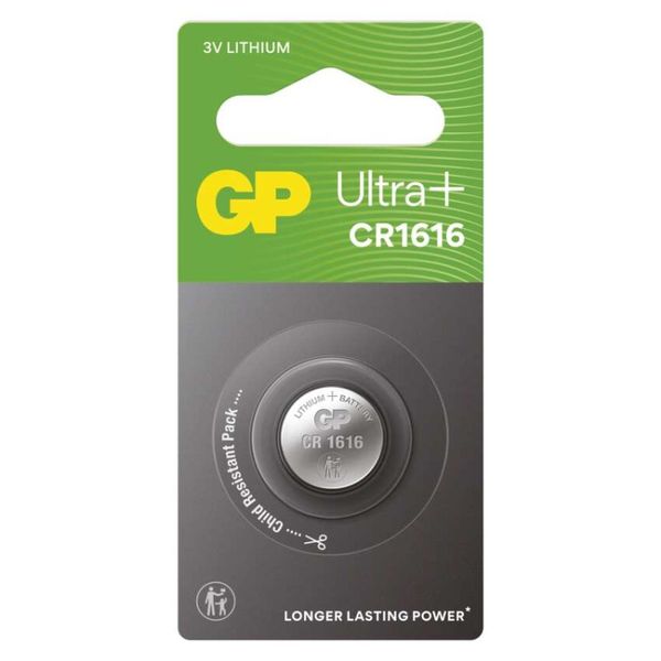 Lítiová gombíková batéria GP Ultra Plus CR1616, 1 ks