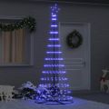 vidaXL LED vianočný stromček Modrá 250 cm Kov