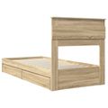 vidaXL Úložná posteľ Sonoma dub 75 x 190 cm Kompozitné drevo