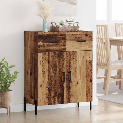 vidaXL Servírovacia skriňa so zásuvkou Staré drevo 69,5 x 34 x 90 cm