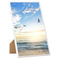 vidaXL Fotorámiky na stenu alebo stôl 3 ks biele 29,7x42 cm MDF