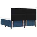 vidaXL Posteľ s pružinovým rámom Modrá 200 x 200 cm látka