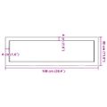 vidaXL Nástenná polica 100x30x(2-4) cm neošetrený dubový masív
