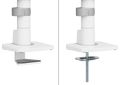 Neomounts DS65S-950WH2  Neomounts NEXT One SL Desk Mount, double display, sliding VESA (topfix clamp/grommet), white Držák, VESA, stolní, pro 2 ploché/zakrivené monitory, úhloprícka 24–34", náklon 140°, otácení 180°, rotace 180°, nosnost 22kg, bí