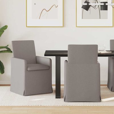 vidaXL Jedálenské stoličky 2 pcs Sivohnedá 57 x 67 x 95 cm látka