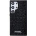 Obal Karl Lagerfeld pre Samsung Galaxy S24 Ultra KLHCS24LHDSPRK čierny HC RHINESTONE LOGO METAL PLATE