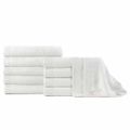 vidaXL Osušky 10 ks, bavlna 350 g/m², 100x150 cm, biele