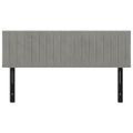 vidaXL Čelá postele 2 ks bledosivé 72x5x78/88 cm zamat