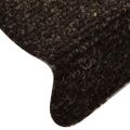 vidaXL Schodové rohože, samolepiace, 5 ks, 65x21x4 cm, tmavohnedé, polkruhové, veľké