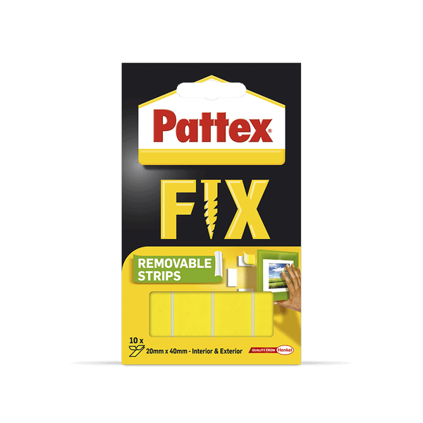 1486128 Pattex Super Fix oboustranné lepicí proužky - 2 kg, 10x (4cm x 2cm)
