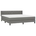 vidaXL Boxspring posteľ s matracom tmavosivá 160x200 cm látka