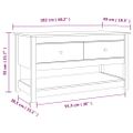 vidaXL Konferenčný stolík čierny 102x49x55 cm borovicový masív